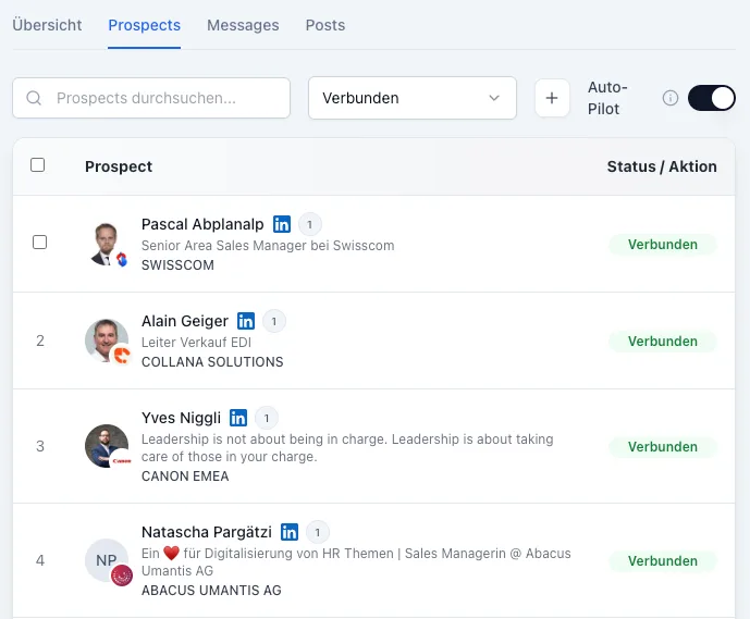 Prospects Dashboard
